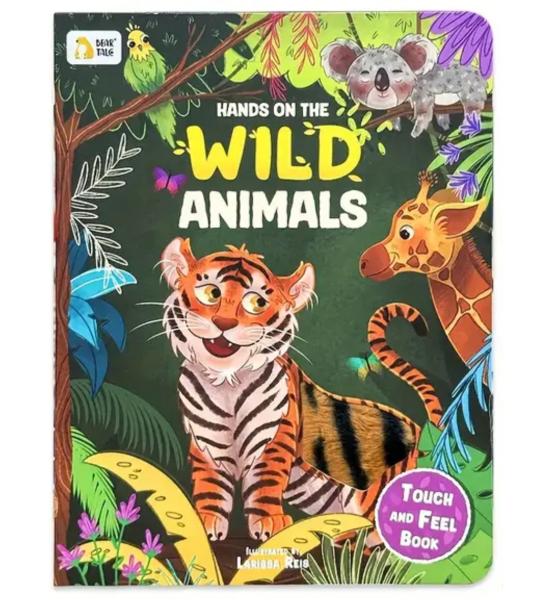Тактильна книга. Дикі тварини. Wild Animals