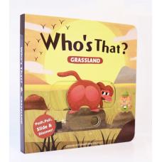 Інтерактивна книга з рухомими елементами Who’s that? Grassland (савана) фото