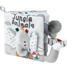 Тактильна книга-шуршалка з піщалкою. Слоник. Jungle Animals фото