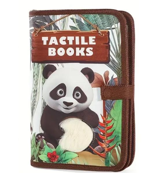 Тактильная книга. Tactile books. Панда (англійською)