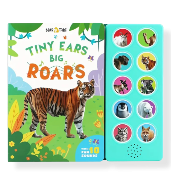 Звукова книга. Tiny ears big roars (англійською)