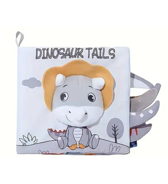 Тактильна книга-шуршалка з піщалкою.Dinosaur tails. Динозавр