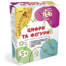 Тісто для ліплення та набір карток. Цифри та фігури фото